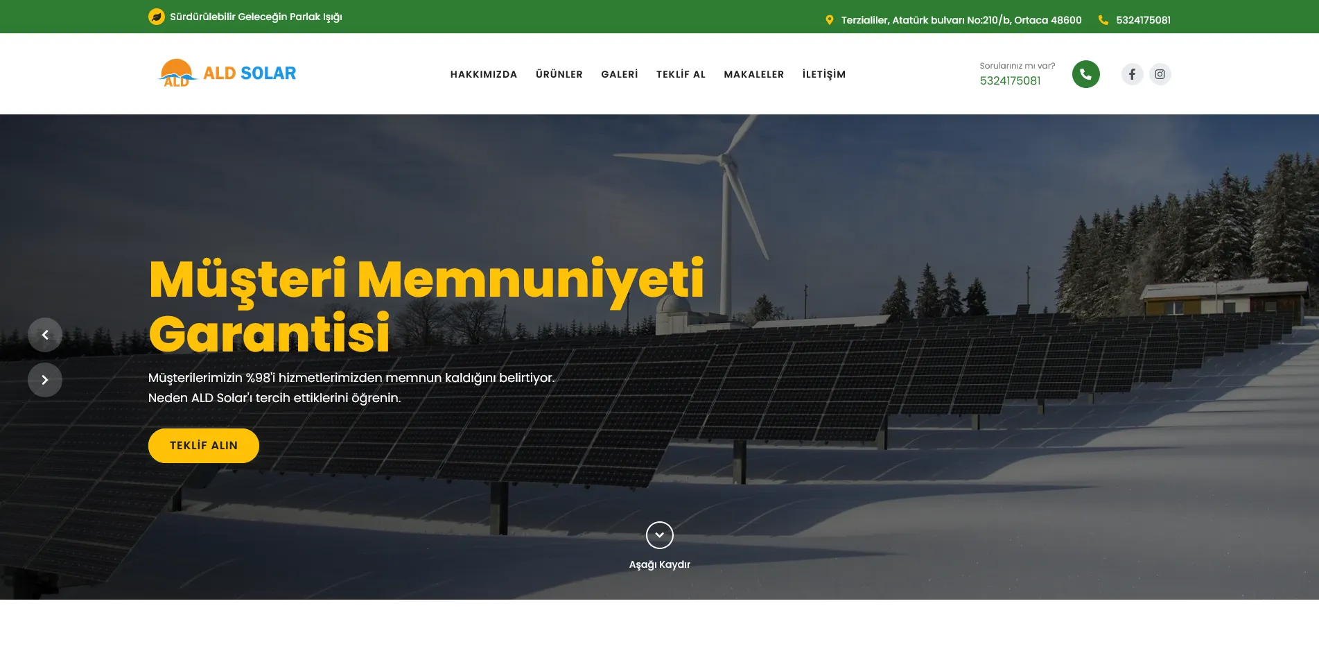 Ald Solar Web Sitesi